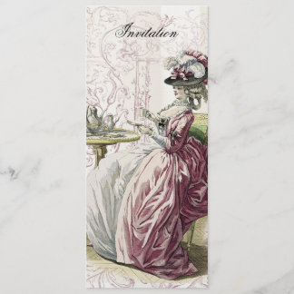 Nachmittagstee auf Leinen Einladung