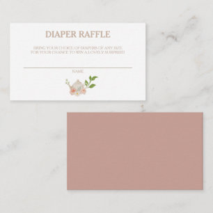 Nachmittagstee Babydusche Windelwindeln Begleitkarte