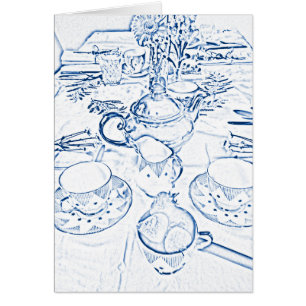 Nachmittagstee im Blau