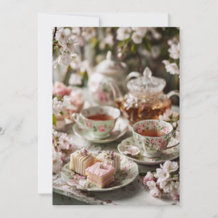 Nachmittagstee & Tiny Toes Soft Florals Einladung