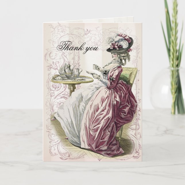 Nachmittagstee! Vielen Dank Dankeskarte (Vorderseite)