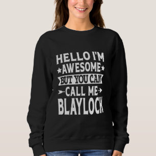 Nachname der Blaylock-Schaltfläche Sweatshirt
