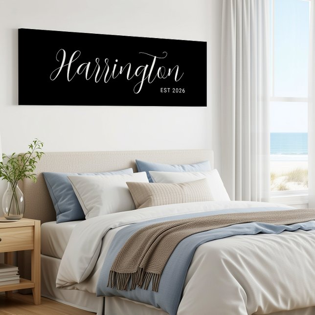 Nachname Est Datum lange Leinwand Familiengeschenk (Von Creator hochgeladen)