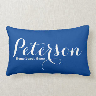 Nachname Lumbar Pillow Zuhause Sweet Zuhause Lendenkissen