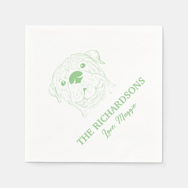 Nachname Rottweiler Wedding Napkins Serviette (Vorderseite)