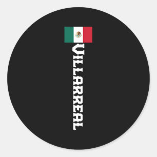Nachname Villarreal Mexican for und Runder Aufkleber