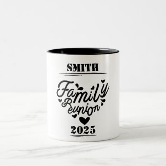 [Nachname] Wiedersehen - [Jahr] Zweifarbige Tasse