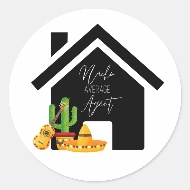 Nacho Average Agent Real Anwesen Runder Aufkleber (Vorderseite)