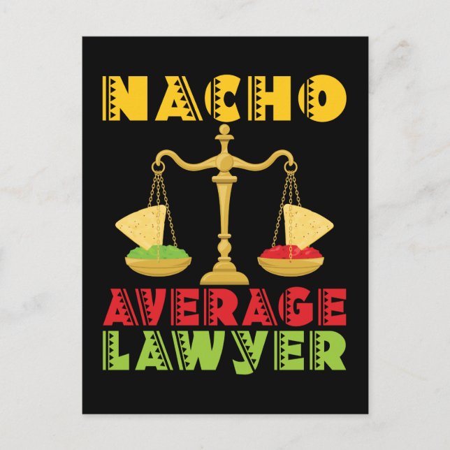 Nacho Average Anwalt Funny Cinco de Mayo Postkarte (Vorderseite)