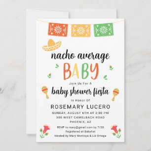 Nacho Average Baby Fiesta Kinderdusche Einladung