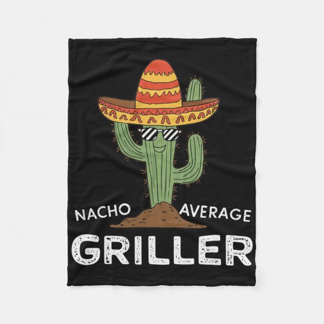 Nacho Average Griller Cactus Grillen Grill Spaß Fleecedecke (Vorderseite)