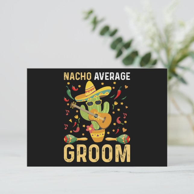 Nacho Average Groom Mexican Husband Cinco De Mayo Dankeskarte (Stehend Vorderseite)