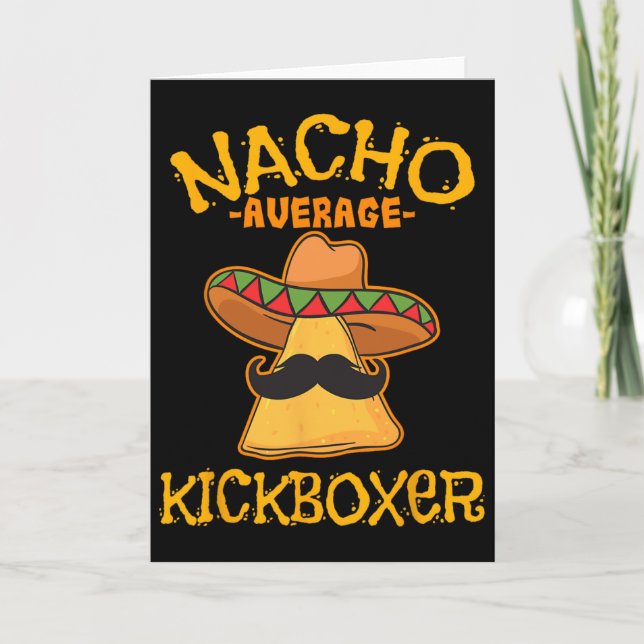 Nacho Average Kickboxer Cinco De Mayo Mexican Kick Karte (Vorderseite)