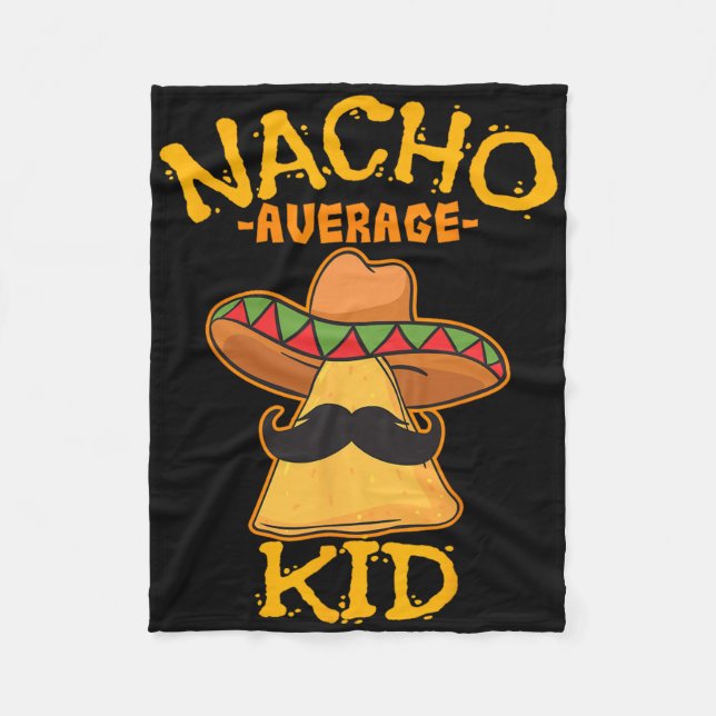 Nacho Average Kid Kind Junge Kleinkind Cinco De Fleecedecke (Vorderseite)