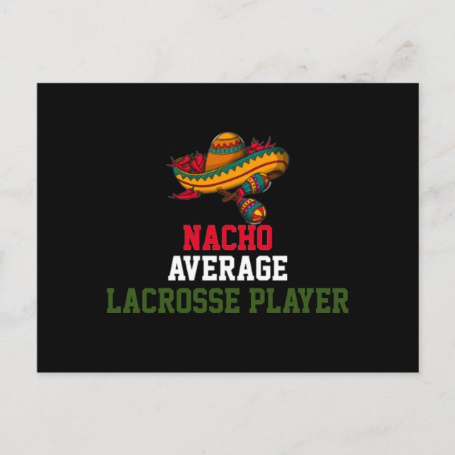 Nacho Average Lacrosse Player Postkarte (Vorderseite)