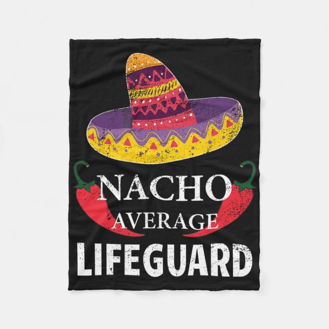 Nacho Average Lifeguard Cinco De Mayo Sombrero Fun Fleecedecke (Vorderseite)