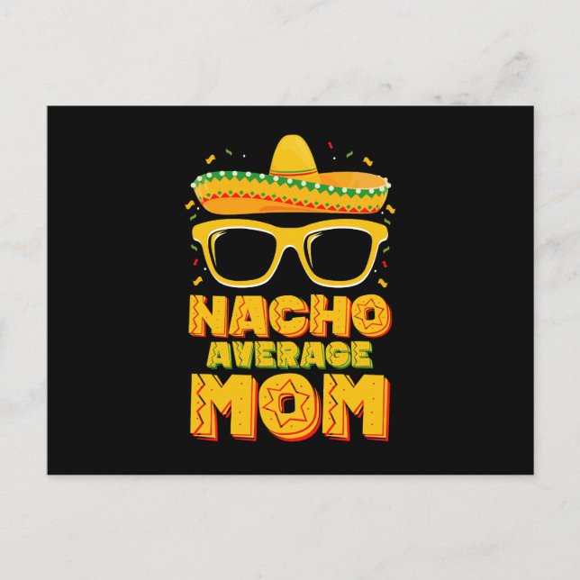 Nacho Average Mama Cinco De Mayo Matching Family Postkarte (Vorderseite)