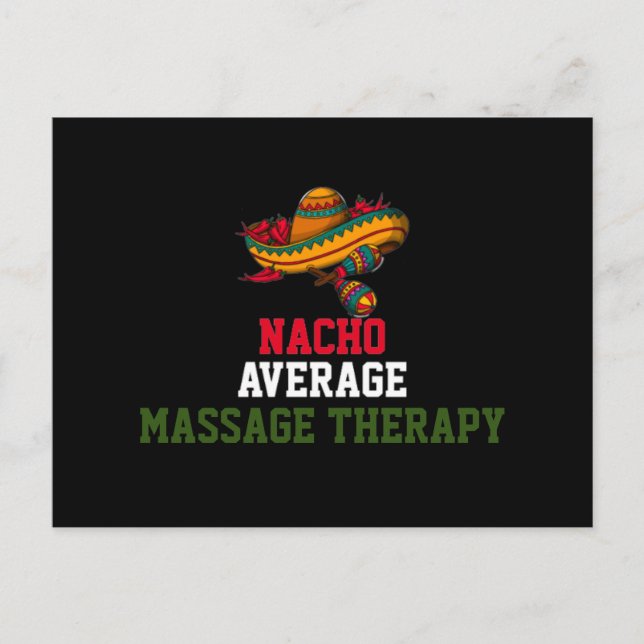 Nacho Average Massage Therapie Postkarte (Vorderseite)