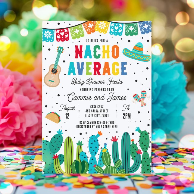 Nacho Average Mexican Fiesta Baby Shower Einladung (Von Creator hochgeladen)