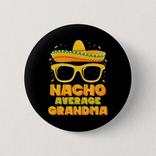 Nacho Average Oma Cinco De Mayo Family Button (Vorderseite)