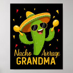 Nacho Average Oma Cinco De Mayo Fiesta Party Poster