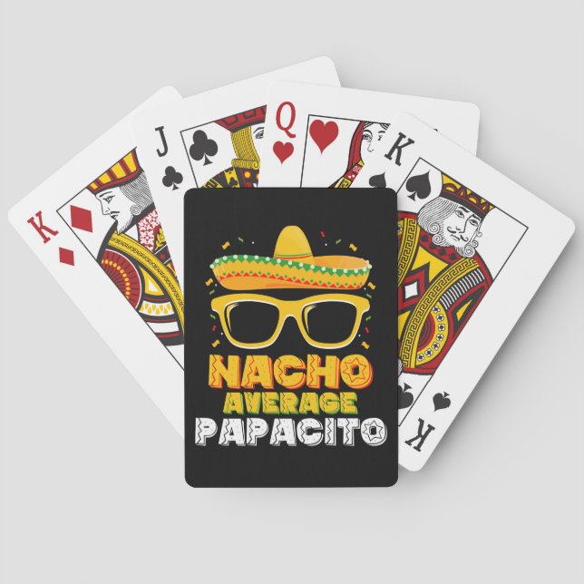 Nacho Average Papacito Vater Cinco De Mayo Spielkarten (Rückseite)
