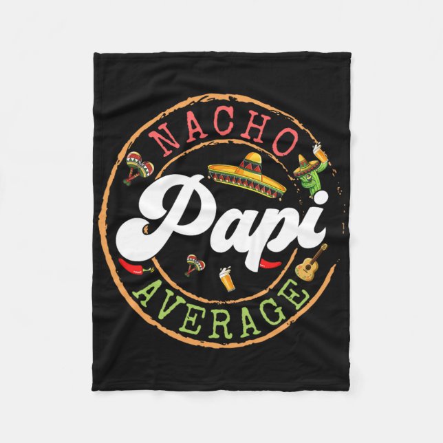 Nacho Average Papi Cactus Cinco De Mayo Matching F Fleecedecke (Vorderseite)