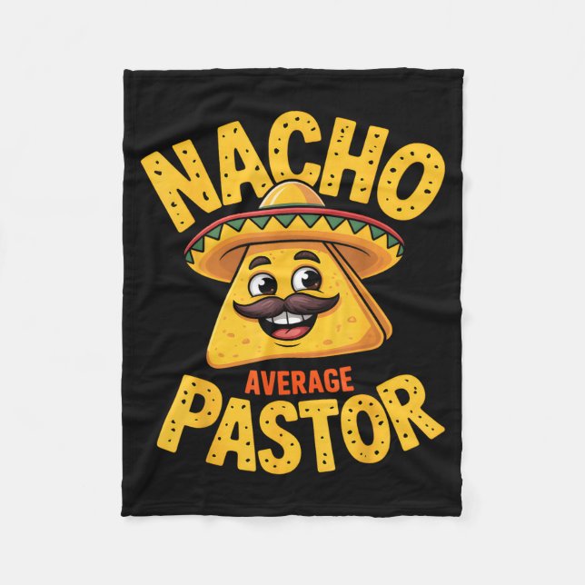 Nacho Average Pastor Funny Christian  Fleecedecke (Vorderseite)