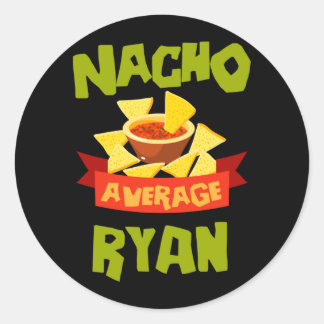 Nacho Average Ryan Lustiger Geburtstag Personalisi Runder Aufkleber