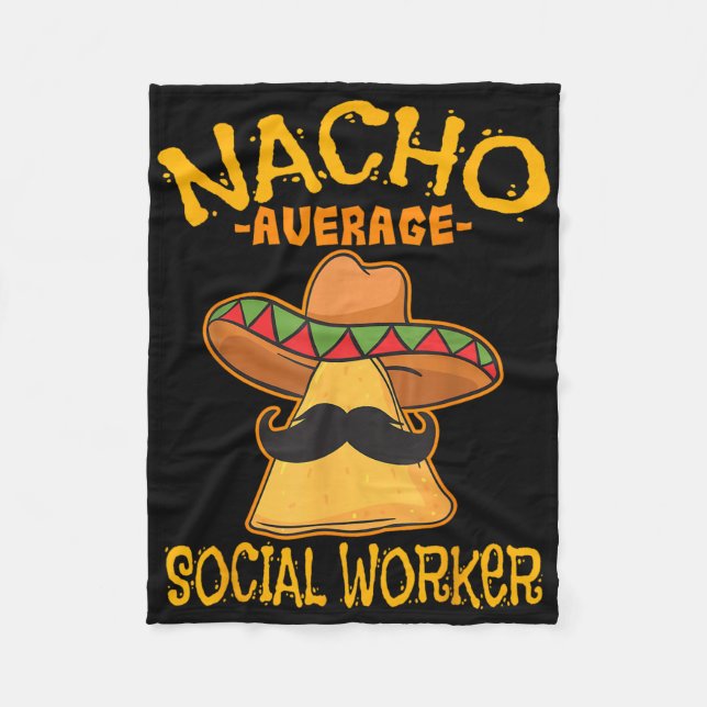Nacho Average Social Worker Caseworker Welfare Cha Fleecedecke (Vorderseite)