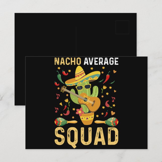 Nacho Average Squad Cinco De Mayo Mexiko Party Postkarte (Vorne/Hinten)