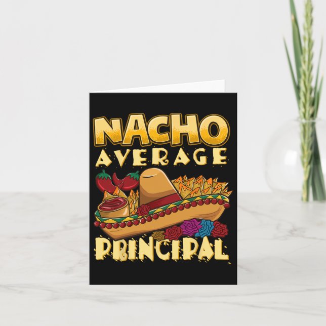 Nacho Average Tacos Mexican Sombrero Cin Karte (Vorderseite)