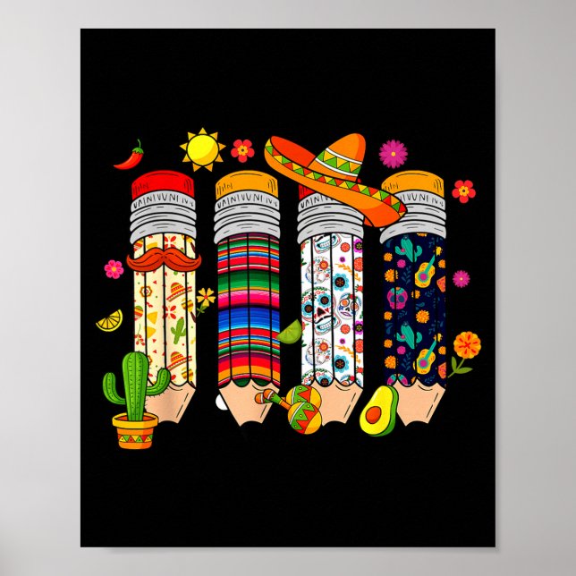 Nacho Average Teacher Cinco De Mayo Fiesta Mexican Poster (Vorne)