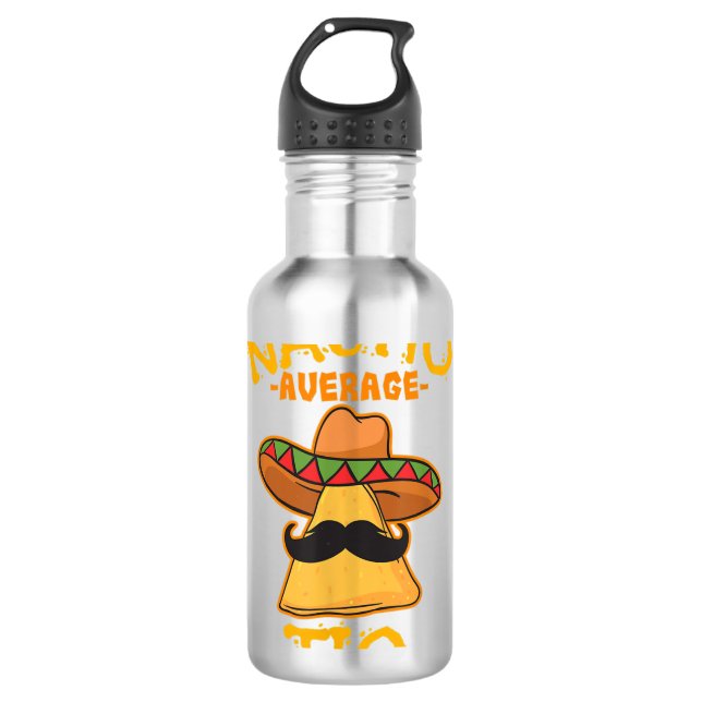 Nacho Average Tio Mexican Disc Uncle Cinco De Mayo Edelstahlflasche (Vorderseite)