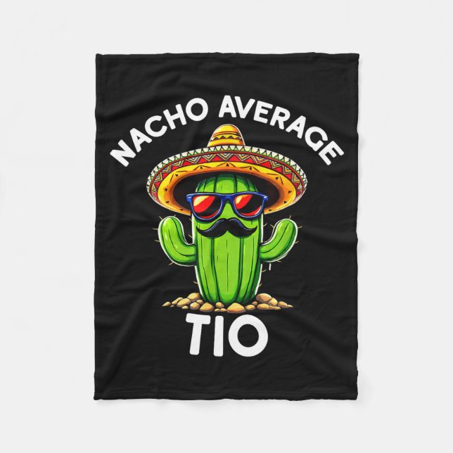 Nacho Average Tio _ Spanish Uncle Funny Espanol Sa Fleecedecke (Vorderseite)