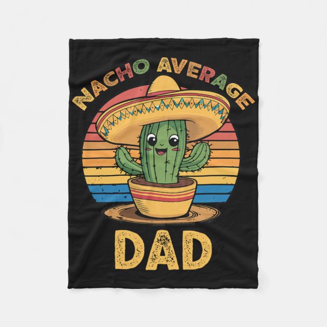 Nacho Average Vater Matching Mexican Cinco De Mayo Fleecedecke (Vorderseite)