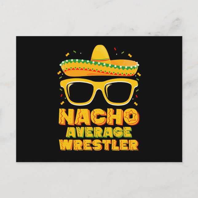 Nacho Average Wrestler Wrestling Cinco de Mayo Postkarte (Vorderseite)