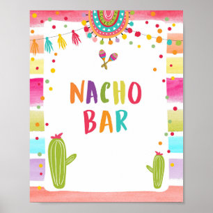 Nacho-Bar Mexican Food Kaktus-Fiesta-Tischschild Poster