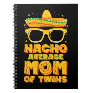 Nacho Durchschnittliche Mama von Twins Mexican Cin Notizblock