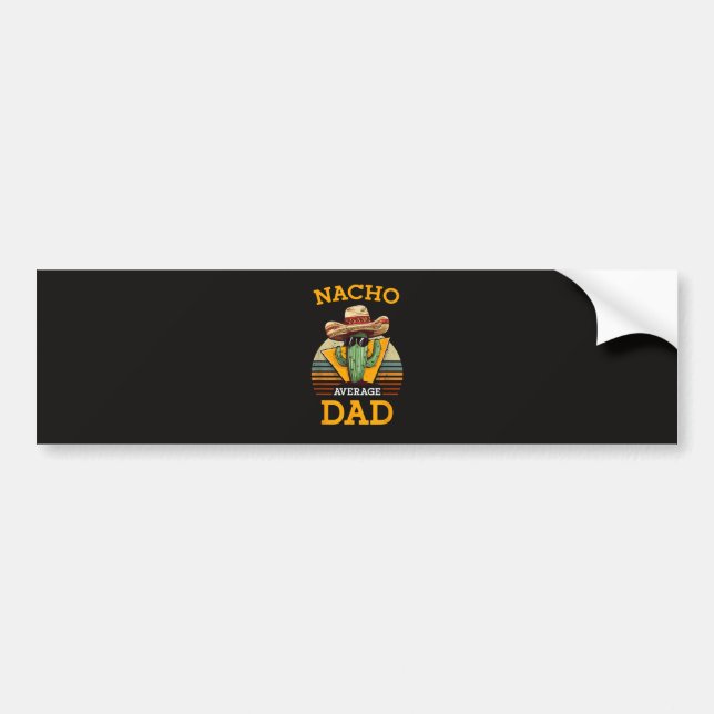 Nacho Durchschnittlicher Papa Lustig Autoaufkleber (Vorne)