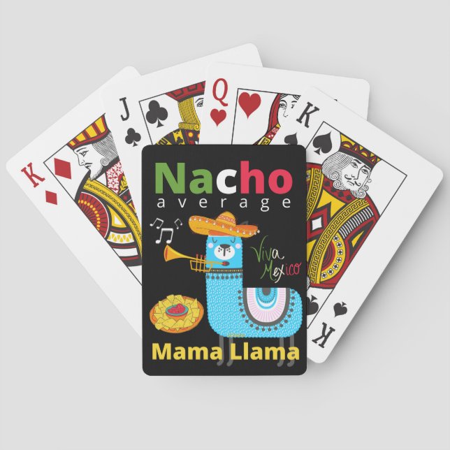 NACHO DURCHSCHNITTUNG MAMA LLAMA Cinco de mayo Spielkarten (Rückseite)