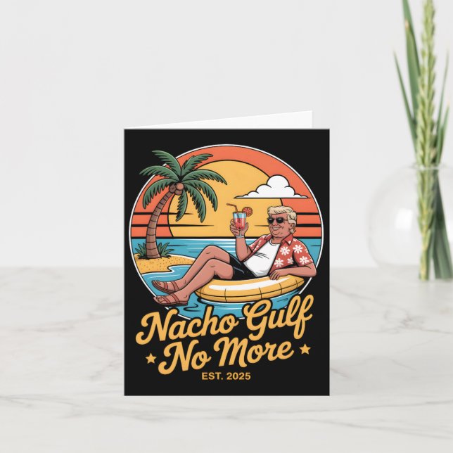 Nacho Gulf No more Funny Trump Urlaub 2025 USA 2 Karte (Vorderseite)