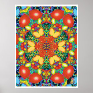 Nacho Kinetic Collage Kaleidoscope Poster