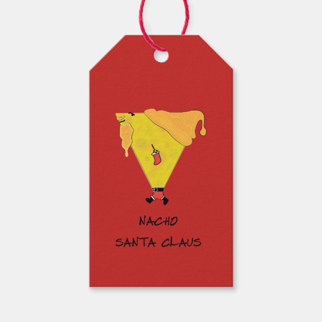 Nacho Santa Claus Geschenkanhänger (Vorderseite)