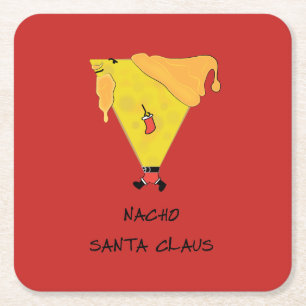 Nacho Santa Claus Rechteckiger Pappuntersetzer