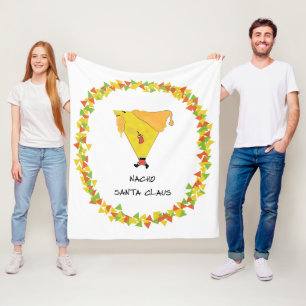 Nacho Santa mit Chips Fleecedecke