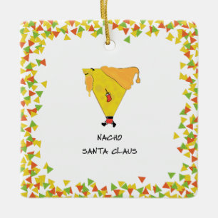 Nacho Santa mit Chips Keramikornament