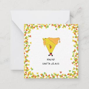 Nacho Santa mit Chips Mitteilungskarte