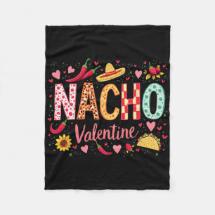Nacho Valentine Lustiger Sombrero und Taco-Design Fleecedecke