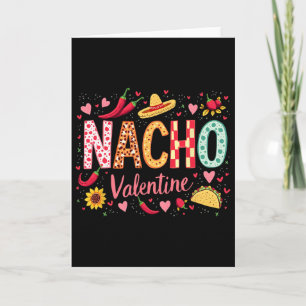 Nacho Valentine Lustiger Sombrero und Taco-Design Karte